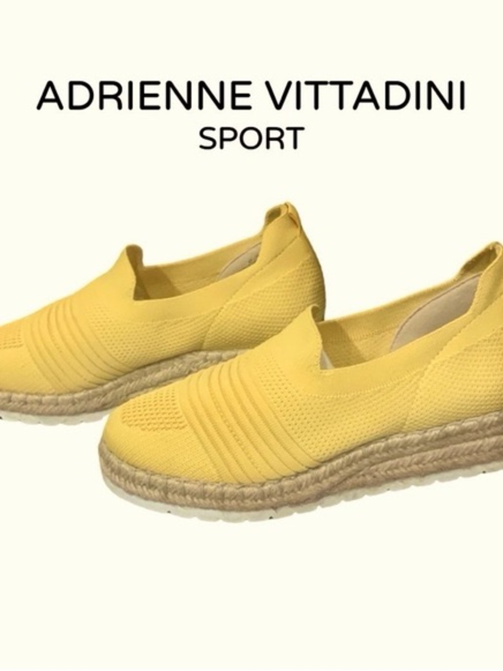 Adrienne Vittadini Yellow Slip-On Espadrille Sneakers
